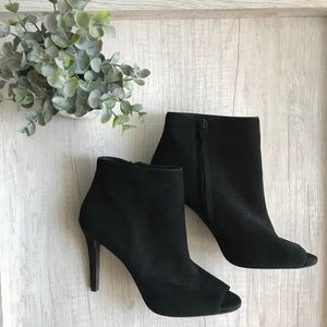 Michael Kors Suede Peep Toe Booties